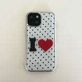 [Epoxy] ILOVE(white)silver bumper case