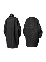 RELABEL 24AW バタフライレストレザーカラーデニムパッチワーク裏地取り外し可能シングルウェアマルチポケットウィンドブレーカーコットンジャケット