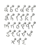 [Silver ver.] Initial doodle piercing - W/8mm