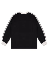 UNISEX Leris Raglan Line Color Long Sleeve Black White (FCD3TS801M)