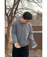 [ 1+1 ] Layered Henley Neck