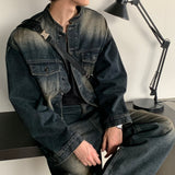 LMN アンベイブラッシュクロップオーバーデニムジャケット (3 カラー)