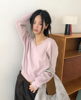Canni Basic V-Neck Knit Top