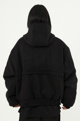 Cloud flap wool hooded jumper