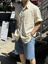 Basic wide denim shorts