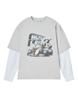 26SS レーシングカーダブルレイヤー長袖Tシャツ