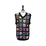 Black Crocher Knit Vest