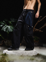 RELABEL 24AW Butterfly - Rest Detachable Square Scarf Pleated Silhouette Three-dimensional Tapered Dry Wax Slacks