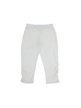 BUTTON LACE CAPRI PANTS / WHITE