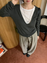 テンセルリブTシャツ