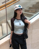 トーンズシャーリングラグランスリークォーターTシャツ