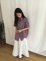 26SS★ [BAONHAUS] キネンズオーバーチェック半袖シャツ