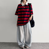 Eternal Badge Button Collar Short Sleeve Tee