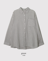 #Seersucker Check Overfit Shirt (2color)