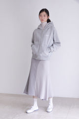 Raglan 2way Hood Zip-up (MELANGE GREY)