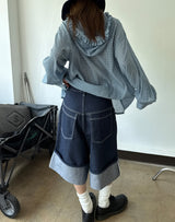 ノンフェイドデニムバミューダパンツ
