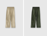 Otter Linen Straight Elastic Waist Pants / 4 colors