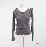 Diark Layered Bustier Cardigan