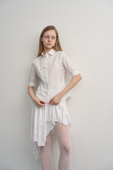 STRIPE FRILL SHIRT