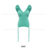 Linz Shirred Strap Short Sleeve