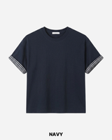 Turnback Cropped Roll-up Short Sleeve T