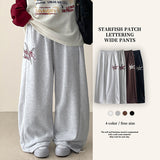 ロゼスターエンブロイダリーストリングワイドパンツ