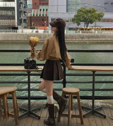 [BELLIDE MADE] ルーズAラインのプリーツスカート