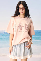パッチパールルーズフィットTシャツ