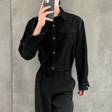 Washed denim shirt jacket