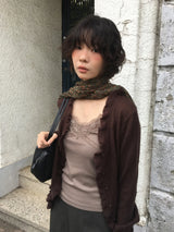 シャープリー レース スリーブレス (6color)