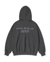 25FW BASIC LOGO NAPPING HOODIE CHARCOAL