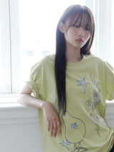 クレヨンフルーツTシャツ (ペアオリーブ)