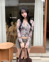 Haze Flower Ruffle Cardigan