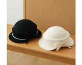 Wool Ribbon Bonnet Hat