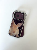 BABY BUNNY PURPLE Silver Epoxy Case
