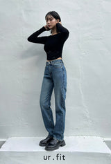 STRAIGHT FIT DENIM PANTS code 18317