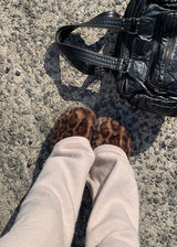 LEOPARD FUR SLIPPERS