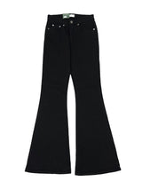 studded mid-rise bootcut denim