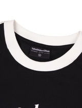 UNISEX Leris Raglan Line Color Long Sleeve Black White (FCD3TS801M)
