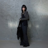 DOUBLE WAIST MAXI SKIRT