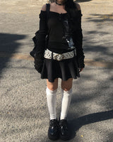 Lace frill knee socks
