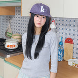 k-logo applique cap purple