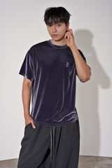 ドロップショルダーベルベット 1/2 T (Charcoal)