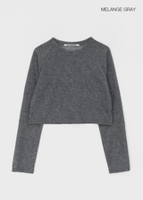 [MADE] Bessian Summer Knit Feel Crop Long Sleeve T-shirt