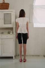 Rib biker leggings_black