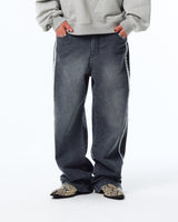Two tone Panel Jean/Black