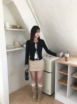 basic mini skirt pants