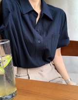 プラン オーバーサイズ リネン ショートスリーブ シャツ 3カラーズ