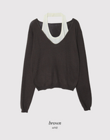 #RB ホルターネックレイヤードルーズニット (5color)