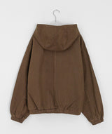 [unisex] サルコットンフードジップアップジャケット
